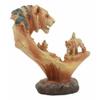 1 Pcs Tiger Statue 7" Tall Faux Wood Resin Tiger Family Jungle Wildlife Scene view 2