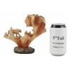 1 Pcs Tiger Statue 7" Tall Faux Wood Resin Tiger Family Jungle Wildlife Scene view 4