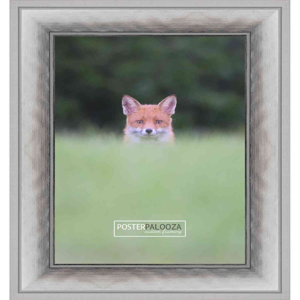 Poster Palooza 20x40 Contemporary Silver Complete Wood Panoramic Frame with UV Acrylic Plexiglass, Foam Board Backing & Hardware Included
