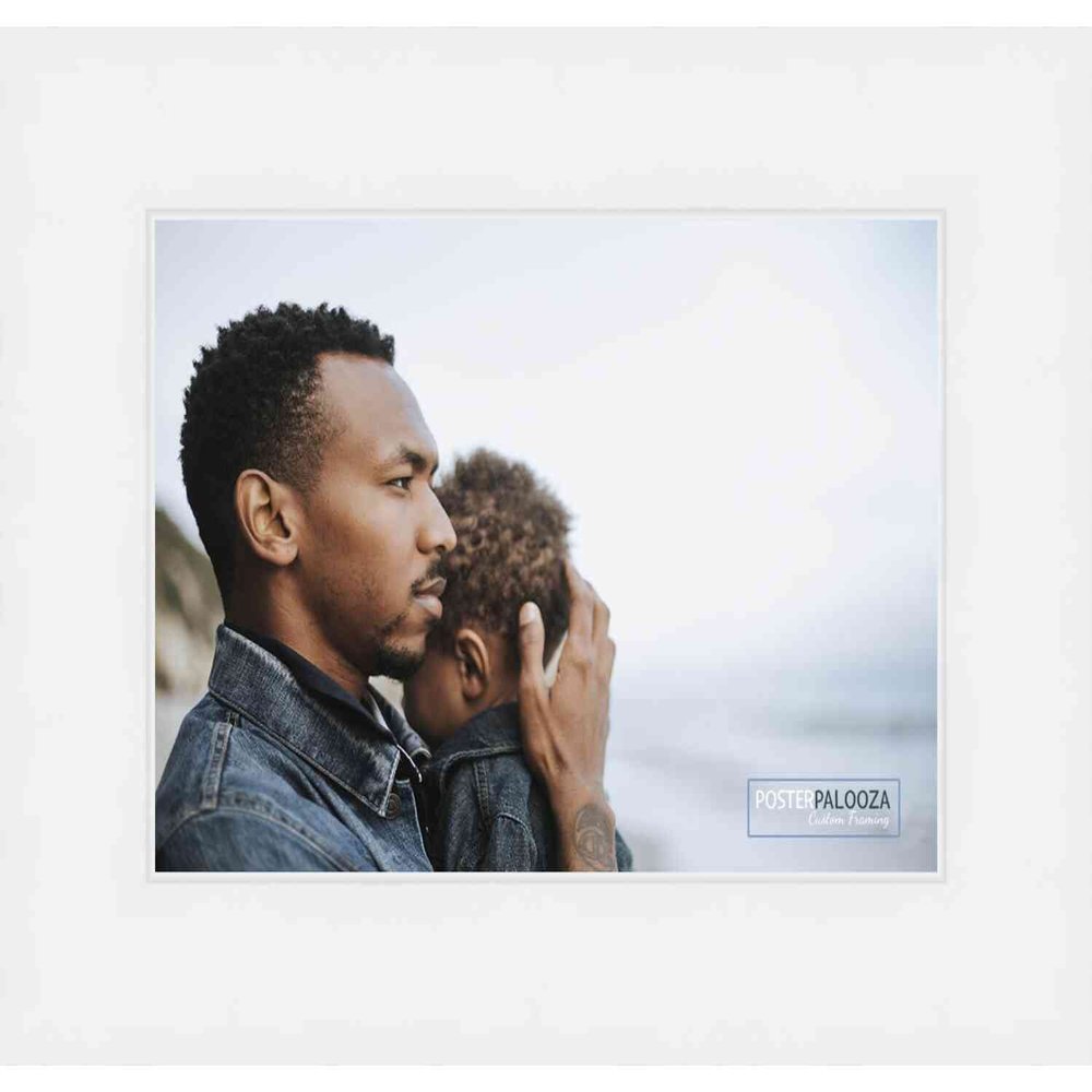 Poster Palooza 17x21 Contemporary White Complete Wood Picture Frame with UV Acrylic Plexiglass, Foam Board Backing & Hardware Included