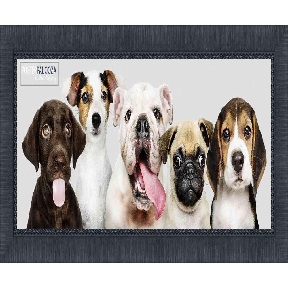 13.5x40 Traditional Black Complete Wood Panoramic Frame with UV Acrylic Plexiglass, Foam Board Backing & Hardware Included