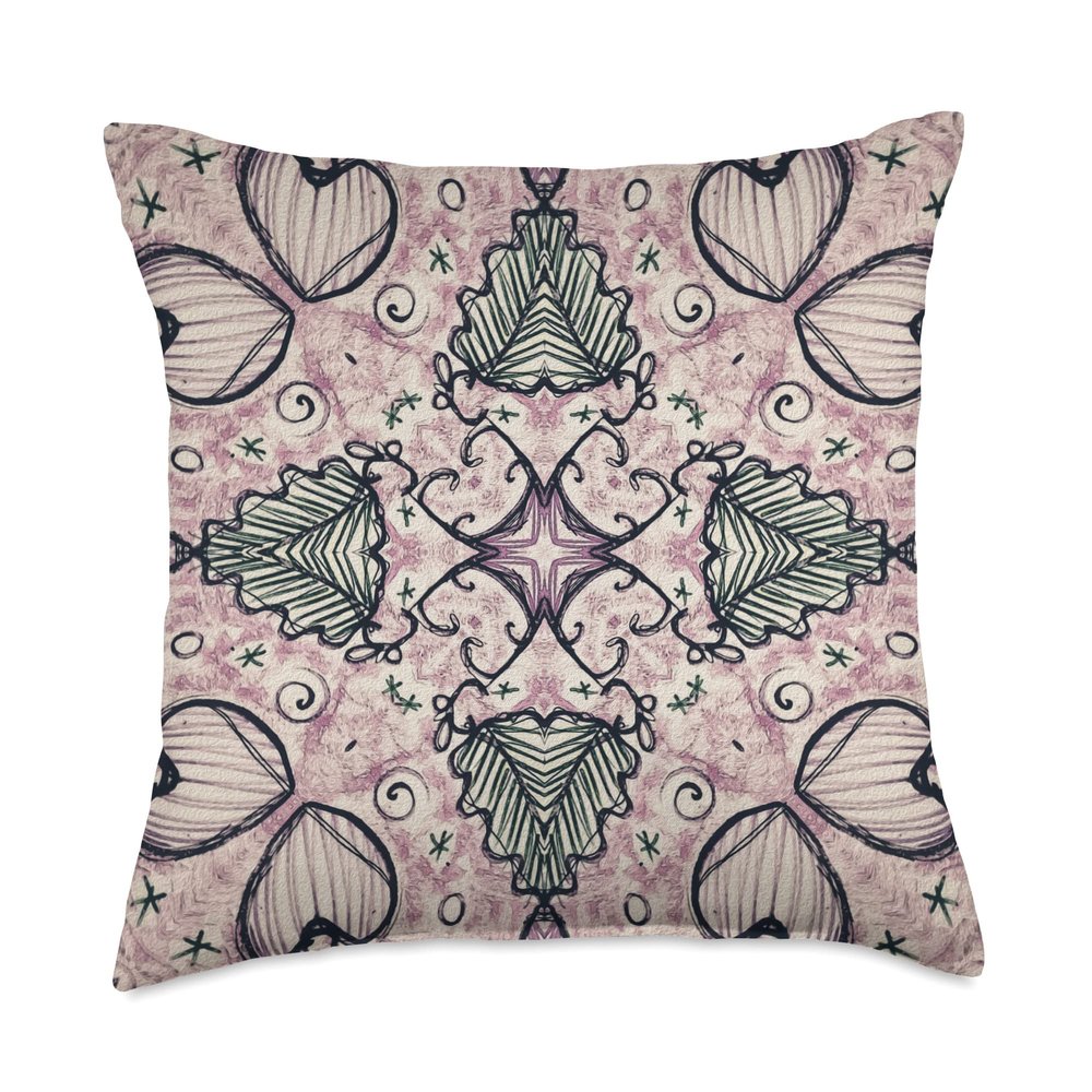 Set of Hearts and Love Throw Pillow