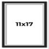 11x17 Frame Black & Silver Solid Wood Picture Frame Width 1.25 Inches | Interior Depth 0.75 Inches | Carter Contemporary Photo Frame Complete with UV Acrylic, Foam Board Backing & Hanging Hardware view 1