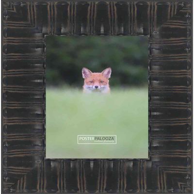 Poster Palooza 24x30 Ornate Black Complete Wood Picture Frame with UV Acrylic Plexiglass, Foam Board Backing & Hardware Included