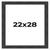 Poster Palooza 22x28 Frame Black Ornate Beveled Rope Solid Wood Picture Frame | 2 Inch Moulding Width | with UV Acrylic Plexiglass, Foam Board Backing & Hanging Hardware Included view 1