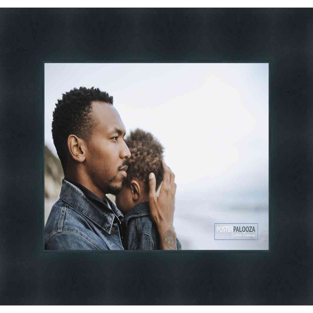 12x16 Contemporary Black Complete Wood Picture Frame with UV Acrylic Plexiglass, Foam Board Backing & Hardware Included