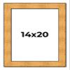 Poster Palooza 14x20 Frame Gold Rustic Farmhouse Solid Wood Picture Frame | 2.25 Inch Moulding Width | with UV Acrylic Plexiglass, Foam Board Backing & Hanging Hardware Included | Polo Collection view 1
