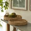 Napa Home & Garden Seagrass Round Trays, Set of 2 Natural view 2