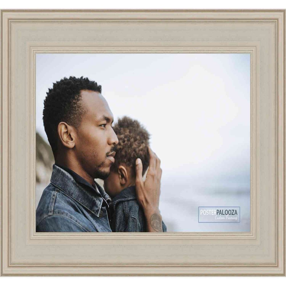 Poster Palooza 6x9 Contemporary Silver Complete Wood Picture Frame with UV Acrylic Plexiglass, Foam Board Backing & Hardware Included