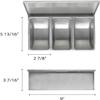 TrueCraftware- 3 Compartment Stainless Steel Condiment Bar (Open Bottom)- Condiment Dispenser Serving Container Garnish Tray Bar Caddy Condiment Server Caddy Garnish Holder for Home Work Restaurant view 3