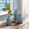 Napa Home & Garden - Set of 3 Blue Ceramic Plant Pots - Textured Design view 2