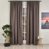 CASANEMA Solid Linen Texture Home Dcor Room Darkening Curtain Hanging Back Tab (1 Panel) Curtains - Made in Turkey view 4