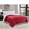 Jacquard Sherpa Microplush Soft Premium Microplush, Braided Oversized All Season Blanket, Queen, Burgundy view 1