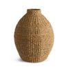 Napa Home & Garden Natural Seagrass Teardrop Vase - Beautifully Crafted with Iron Base for Faux Stems - Unique Home Decor Accent Natural view 1