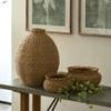 Napa Home & Garden Natural Seagrass Teardrop Vase - Beautifully Crafted with Iron Base for Faux Stems - Unique Home Decor Accent Natural view 3