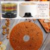 5 Fruit Leather Silicone Dehydrator Sheets EDGES Fits Cosori CFD-N051-W Fits Elite Gourmet EFD319 Round NON-Toxic Lip EFD319 Mold Batter Liquids Fruit Roll Up Leather Circle ReUsable view 2