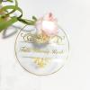 100pcs/Lot Custom Gold Foil Stickers Wedding Favor Stickers Gold Foil Custom Stickers Custom Gold Foiled Clear Stickers (C,3cm) view 3