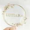 100pcs/Lot Custom Gold Foil Stickers Wedding Favor Stickers Gold Foil Custom Stickers Custom Gold Foiled Clear Stickers (C,3cm) view 4