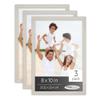 Poster Palooza Pack of 3 White Washed 8x10 Picture Frames | Solid Wood | UV-Resistant Acrylic | Easy Gallery Wall Setup view 1