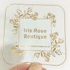 100pcs/Lot Custom Gold Foil Stickers Wedding Favor Stickers Gold Foil Custom Stickers Custom Gold Foiled Clear Stickers (E,3cm) view 2