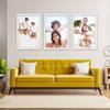 Poster Palooza Pack of 3 Matte White 4x6 Picture Frames | Solid Wood | UV-Resistant Acrylic | Easy Gallery Wall Setup view 3