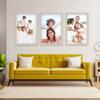 Poster Palooza Pack of 3 White Washed 5x7 Picture Frames | Solid Wood | UV-Resistant Acrylic | Easy Gallery Wall Setup view 3