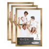 Poster Palooza Pack of 3 Metallic Bronze 10x12 Picture Frames | Solid Wood | UV-Resistant Acrylic | Easy Gallery Wall Setup view 1