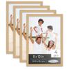 Poster Palooza Pack of 4 Natural 8x10 Picture Frames | Solid Wood | UV-Resistant Acrylic | Easy Gallery Wall Setup view 1