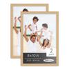 Poster Palooza Pack of 2 Natural 8x10 Picture Frames | Solid Wood | UV-Resistant Acrylic | Easy Gallery Wall Setup view 1