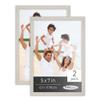 Poster Palooza Pack of 2 White Washed 5x7 Picture Frames | Solid Wood | UV-Resistant Acrylic | Easy Gallery Wall Setup view 1