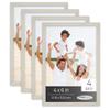 Poster Palooza Pack of 4 White Washed 4x6 Picture Frames | Solid Wood | UV-Resistant Acrylic | Easy Gallery Wall Setup view 1