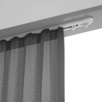 Ceiling Curtain Track, Room Divider Curtain Rod, Ceiling Or Wall Mounted, for Living Room, Bedroom Or Bathroom, Easy to Install (Color : White, Size : 4.5m)