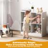 Costzon Toy Organizers and Storage, Wooden White 4-Cube Kids Bookcase for Books Toys Display Organization, Toddler Bookshelf for Bedroom, Living Room, Nursery, Playroom view 4