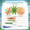 180 Pcs Drink Umbrellas Cocktail Picks Coconut Palm Cocktail Umbrellas Firework Beverages Stirrers Tropical Cocktail Sticks for Drinks Fruit Hawaiian Party Decorations Cocktail Accessories, 4 Styles view 3