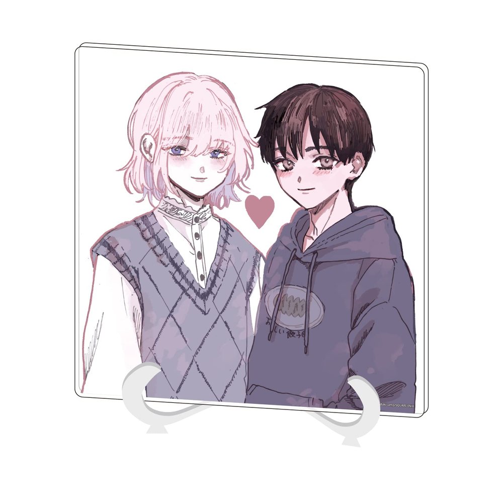 Himeno-kun wa Hime ni Nai 01 Yurine & Kotaro [Official Illustration] Acrylic Art Board