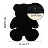 TENNOLA 6x8 ft Bear Black Shag Large Rug, Soft Fluffy Faux Sheepskin Fur Rug Fuzzy Shaggy Area Rug Cute Plush Carpet for Nursery Kids Girls Bedroom Room Aesthetic Living Room Floor Home Decor, Black view 2