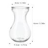 GANAZONO Small Clear Glass Hyacinth Vase 5.51X3.14In Hydroponic Flower Bulb Container Decorative Glass Vase for Home Office Table Centerpieces view 2