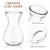 GANAZONO Small Clear Glass Hyacinth Vase 5.51X3.14In Hydroponic Flower Bulb Container Decorative Glass Vase for Home Office Table Centerpieces view 3