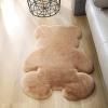 TENNOLA 6x8 ft Bear Shag Large Rug, Soft Fluffy Faux Sheepskin Fur Rug Fuzzy Shaggy Area Rug Cute Plush Carpet for Nursery Kids Girls Bedroom Room Aesthetic Living Room Floor Home Decor, Brown view 1