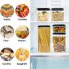 7 Pack Plastic Cereal Storage Containers, Food Saver Container with Lids and White Easy Lock, Food Storage Jars for Cereal, Flour, Snack, Sugar, Pasta view 2