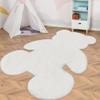 TENNOLA 6x8 ft Bear White Shag Large Rug, Soft Fluffy Faux Sheepskin Fur Rug Fuzzy Shaggy Area Rug Cute Plush Carpet for Nursery Kids Girls Bedroom Room Aesthetic Living Room Floor Home Decor, White view 3