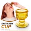 2activelife Glass Eye Wash Cups - Set of 2 with Storage Container | Eye Cleaner Solution for Tired Eyes, Eyestrain, Makeup and Dust | Eye Shaped Rim for Eye Rinse and Cleansing - Yellow view 2