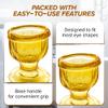 2activelife Glass Eye Wash Cups - Set of 2 with Storage Container | Eye Cleaner Solution for Tired Eyes, Eyestrain, Makeup and Dust | Eye Shaped Rim for Eye Rinse and Cleansing - Yellow view 4