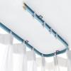 ZIMGOD Curved Curtain Rail Track, Ceiling Mounted Curtain Rod, Windows Curtain Rods with Fittings, Hospital Curtain Railing Track Anti-Rust & Durable (Size : 110cm/3.6ft) view 2