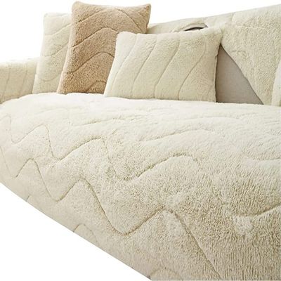 ALABOW Couch Covers Sectional Sofa Cover L Shape 3 2 4 1 Seater Pure Color Velvet Couch Cover Nordic Modern Sofa Slipcover Quilted Non-Slip Furniture Protector (Color : I, Size : 110x110cm1pc)