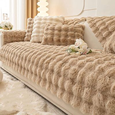 ALABOW Couch Covers Sectional Sofa Cover L Shape 3 2 4 1 Seater Pure Color Velvet Couch Cover Nordic Modern Sofa Slipcover Quilted Non-Slip Furniture Protector (Color : O, Size : 110x180cm 1pc)