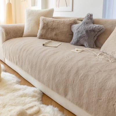ALABOW Couch Covers Sectional Sofa Cover L Shape 3 2 4 1 Seater Pure Color Velvet Couch Cover Nordic Modern Sofa Slipcover Quilted Non-Slip Furniture Protector (Color : F, Size : 110x240cm1pc)