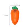 Homoyoyo Cake Decorations Plastic Carrot Containers Clear Orange Carrot Shaped Easter Eggs for Easter Basket Fillers Party Clear Orange Plastic Baskets view 2