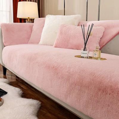 ALABOW Couch Covers Sectional Sofa Cover L Shape 3 2 4 1 Seater Pure Color Velvet Couch Cover Nordic Modern Sofa Slipcover Quilted Non-Slip Furniture Protector (Color : G, Size : 70x210cm1pc)