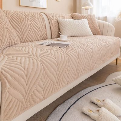 ALABOW Couch Covers Sectional Sofa Cover L Shape 3 2 4 1 Seater Pure Color Velvet Couch Cover Nordic Modern Sofa Slipcover Quilted Non-Slip Furniture Protector (Color : #17, Size : 70x120cm 1pc)
